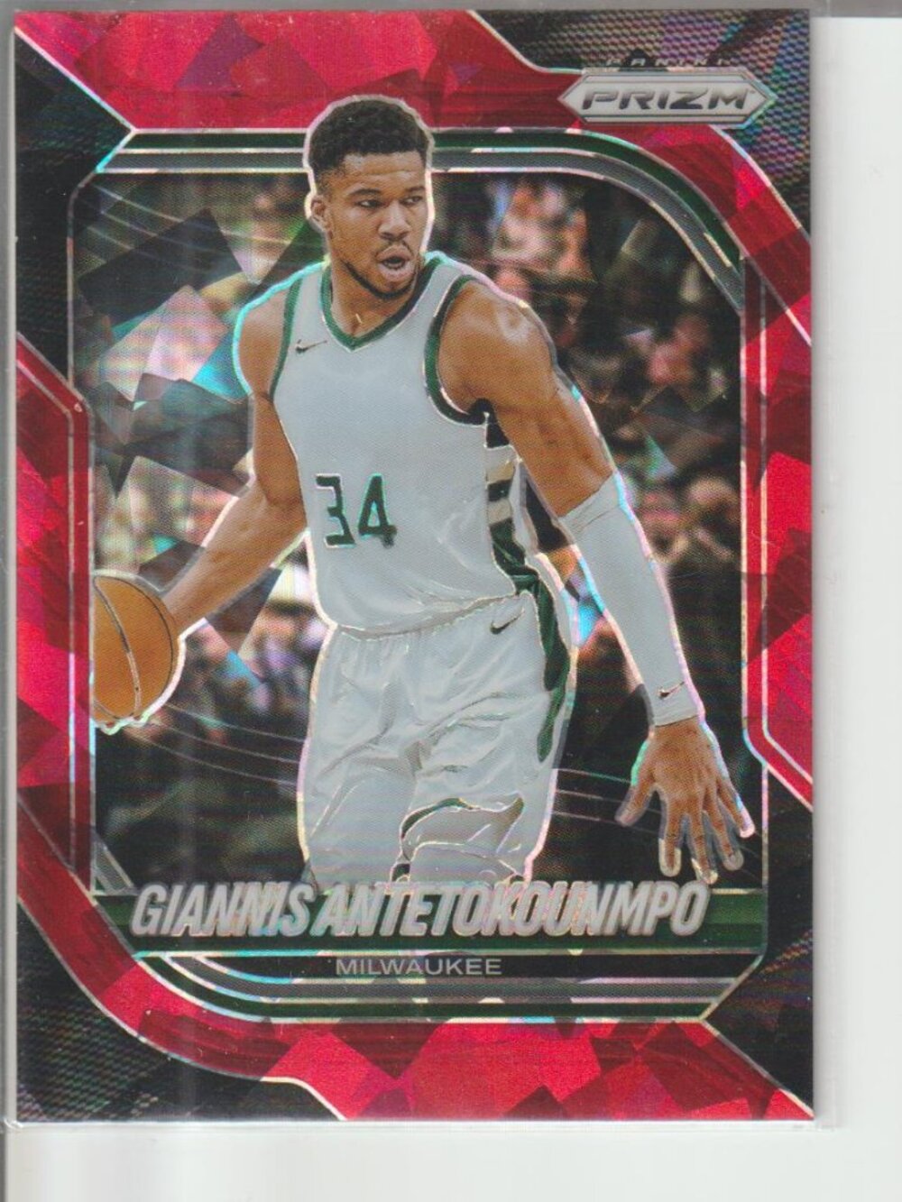 Giannis Antetokounmpo 2025-26 Panini Prizm Red Ice Prizm Milwaukee #4
